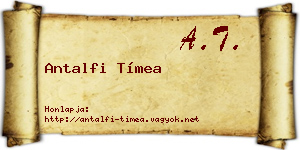 Antalfi Tímea névjegykártya